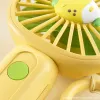 Yellow lemon, white watermelon, pink strawberry shaped handheld small fan outdoor portable version Application Scenario